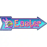 Easter Novelty Metal Arrow Sign 17" x 5" (A)