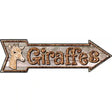 Giraffes Novelty Metal Arrow Sign 17" x 5" (A)