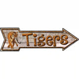 Tigers Novelty Metal Arrow Sign 17" x 5" (A)