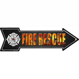 Fire Rescue Novelty Metal Arrow Sign 17" x 5" (A)