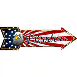 Freedom Novelty Metal Arrow Sign 17" x 5" (A)