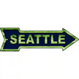 Seattle Novelty Metal Arrow Sign 17" x 5" (A)