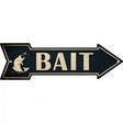 Bait Novelty Metal Arrow Sign 17" x 5" (A)