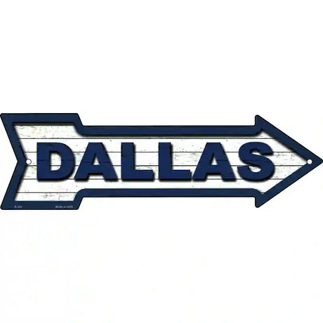 Dallas Novelty Metal Arrow Sign 17" x 5" (A)