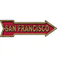 San Francisco Novelty Metal Arrow Sign 17" x 5" (A)