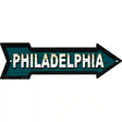 Philadelphia Novelty Metal Arrow Sign 17" x 5" (A)