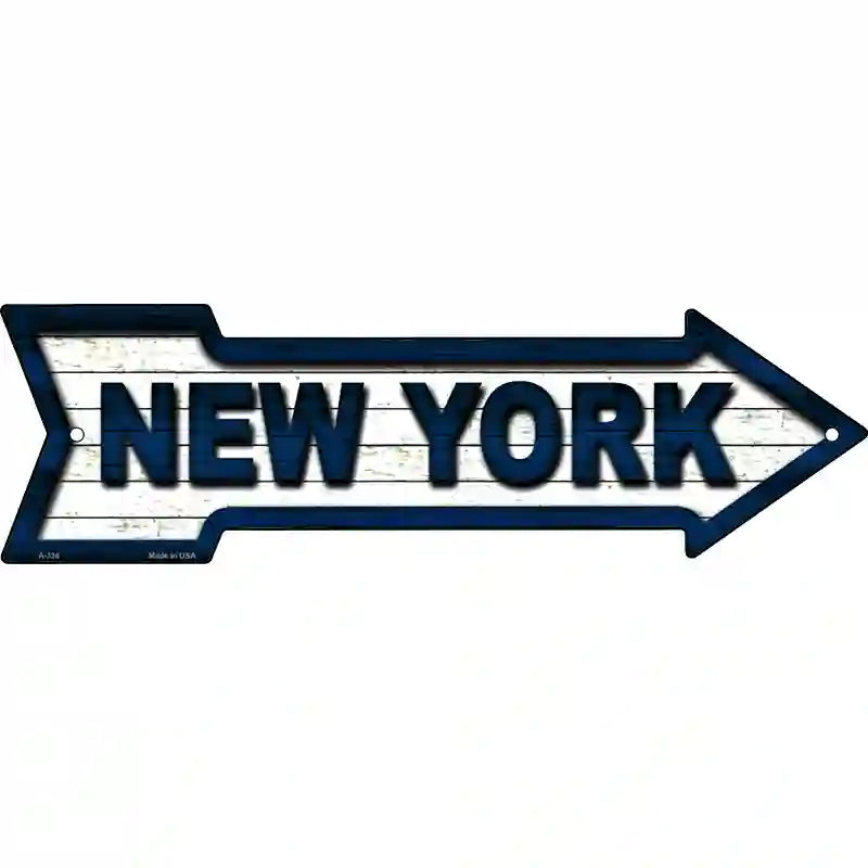 New York Colors Novelty Metal Arrow Sign 17" x 5" (A)