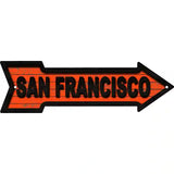 San Francisco Colors Novelty Metal Arrow Sign 17" x 5" (A)