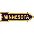 Minnesota Colors Novelty Metal Arrow Sign 17" x 5" (A)