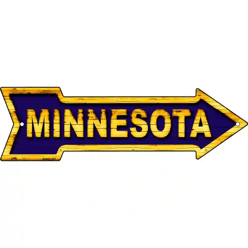 Minnesota Colors Novelty Metal Arrow Sign 17" x 5" (A)