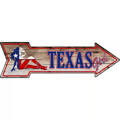 Texas Girl Novelty Metal Arrow Sign 17" x 5" (A)