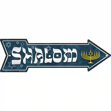 Shalom Novelty Metal Arrow Sign 17" x 5" (A)