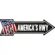 Americas Hwy Novelty Metal Arrow Sign 17" x 5" (A)