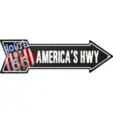 Americas Hwy Novelty Metal Arrow Sign 17" x 5" (A)