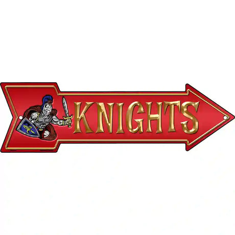 Knights Novelty Metal Arrow Sign 17" x 5" (A)