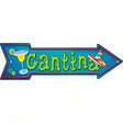 Cantina Novelty Metal Arrow Sign 17" x 5" (A)