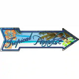 Tropical Paradise Novelty Metal Arrow Sign 17" x 5" (A)