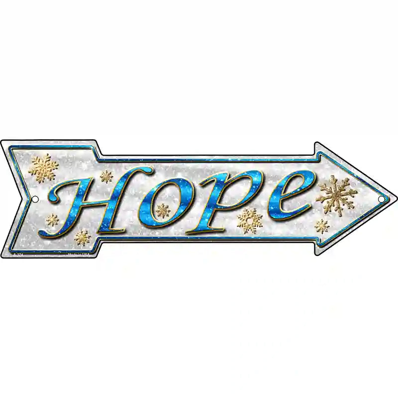 Hope Novelty Metal Arrow Sign 17" x 5" (A)