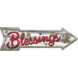 Blessings Novelty Metal Arrow Sign 17" x 5" (A)