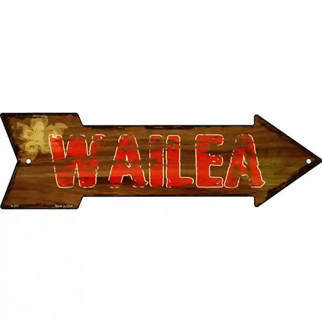 Wailea Hawaiian Novelty Metal Arrow Sign 17" x 5" (A)