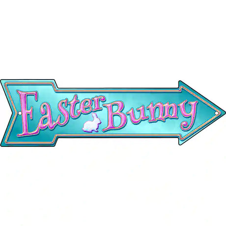 Easter Bunny Novelty Metal Arrow Sign 17" x 5" (A)