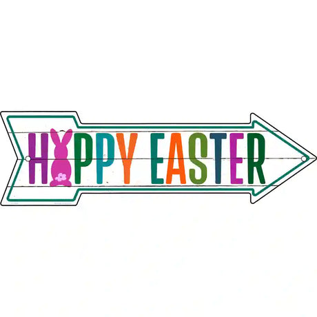 Happy Easter Novelty Metal Arrow Sign 17" x 5" (A)