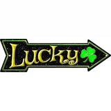 Lucky Clover Novelty Metal Arrow Sign 17" x 5" (A)