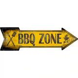 BBQ Zone Novelty Metal Arrow Sign 17" x 5" (A)