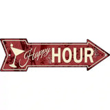 Happy Hour Novelty Metal Arrow Sign 17" x 5" (A)