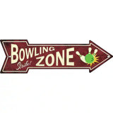 Bowling Strike Zone Novelty Metal Arrow Sign 17" x 5" (A)