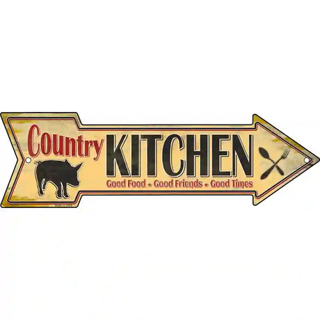 Country Kitchen Novelty Metal Arrow Sign 17" x 5" (A)