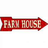 Farm House Novelty Metal Arrow Sign 17" x 5" (A)