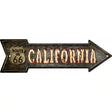 California Route 66 Bulb Letters Novelty Metal Arrow Sign 17" x 5" (A)