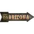 Arizona Route 66 Bulb Letters Novelty Metal Arrow Sign 17" x 5" (A)