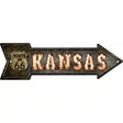 Kansas Route 66 Bulb Letters Novelty Metal Arrow Sign 17" x 5" (A)