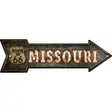 Missouri Route 66 Bulb Letters Novelty Metal Arrow Sign 17" x 5" (A)