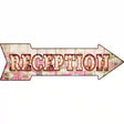 Reception Bulb Letters Novelty Metal Arrow Sign 17" x 5" (A)