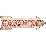 Reception Bulb Letters Novelty Metal Arrow Sign 17" x 5" (A)