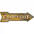 Garage Sale Bulb Letters Novelty Metal Arrow Sign 17" x 5" (A)