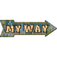 My Way Bulb Letters Novelty Metal Arrow Sign 17" x 5" (A)