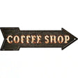 Coffee Shop Bulb Letters Novelty Metal Arrow Sign 17" x 5" (A)