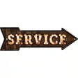 Service Bulb Letters Novelty Metal Arrow Sign 17" x 5" (A)