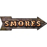 Smores Bulb Letters Novelty Metal Arrow Sign 17" x 5" (A)