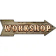 Workshop Bulb Letters Novelty Metal Arrow Sign 17" x 5" (A)