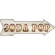 Soda Pop Bulb Letters Novelty Metal Arrow Sign 17" x 5" (A)