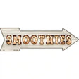 Smoothies Bulb Letters Novelty Metal Arrow Sign 17" x 5" (A)