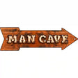 Man Cave Bulb Letters Novelty Metal Arrow Sign 17" x 5" (A)