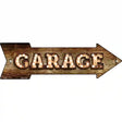 Garage Bulb Letters Novelty Metal Arrow Sign 17" x 5" (A)