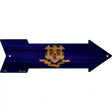 Connecticut State Flag Novelty Metal Arrow Sign 17" x 5" (A)