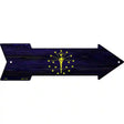 Indiana State Flag Novelty Metal Arrow Sign 17" x 5" (A)